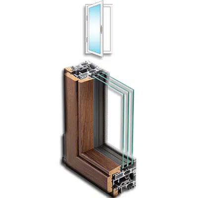 imagem para Metra AELLE 100 STH - Single Casement Aluminium Window inward opening