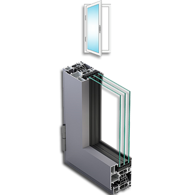 Image for Metra NC 65 HES WS - Single Casement Aluminium Window inward opening