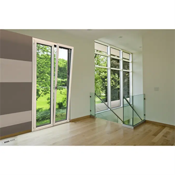 Metra NC 75 HES DL - Single leaf aluminium door inward opening