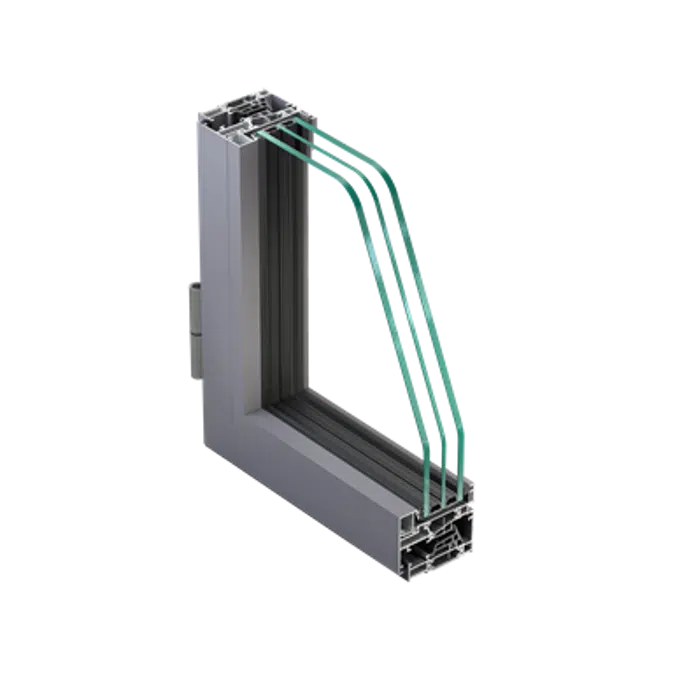 Metra NC 65 HES SLIM - Double Casement Aluminium Window inward opening