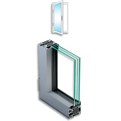 bild för Metra NC 90 HES WS - Single Casement Aluminium Window inward opening