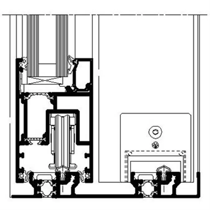Metra NC-S 150 HES - 2 sliding sashes on 2 tracks low sill Aluminium Sliding System for windows and doors