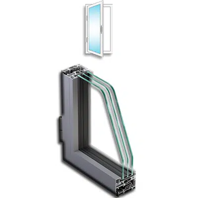 Image for Metra NC 65 HES SLIM - Single side hung door Aluminium Window inward opening