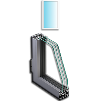 Image for Metra NC 65 HES SLIM - Fixed Light Aluminium Window