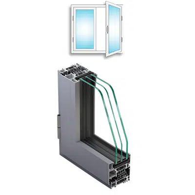 Image for Metra NC 75 HES DS - Double leaf aluminium door outward opening