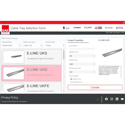 Image pour EAE Cable Tray Plug-In