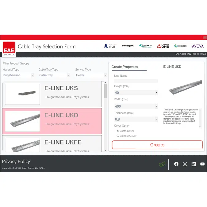 EAE Cable Tray Plug-In