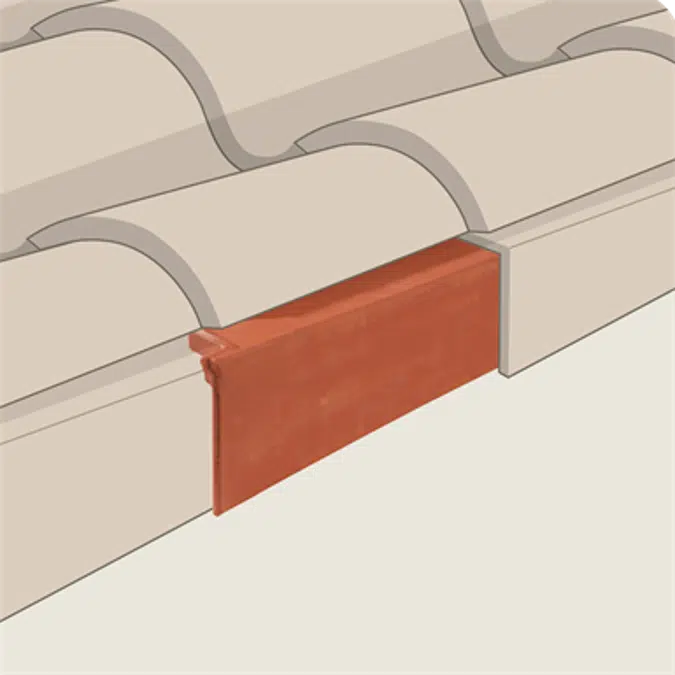 Q11 - Straight right side course / Rake - Mixed roof tile