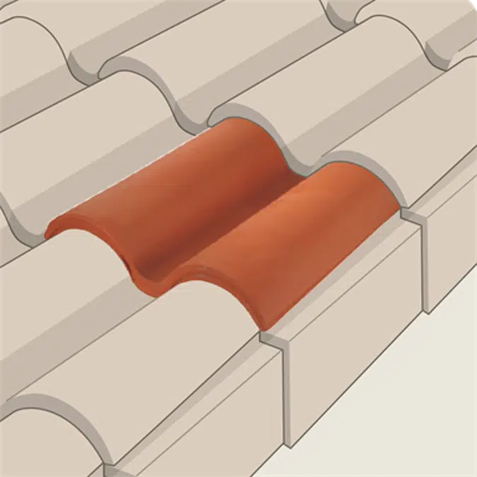 Q33 - Double large mixed “S” roof tile