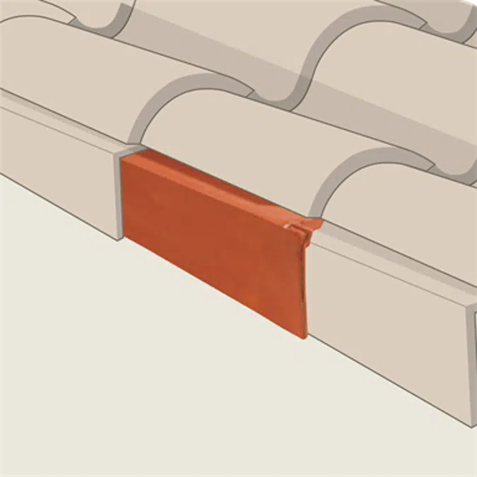 Q10 - Straight left side course / Rake - Mixed roof tile