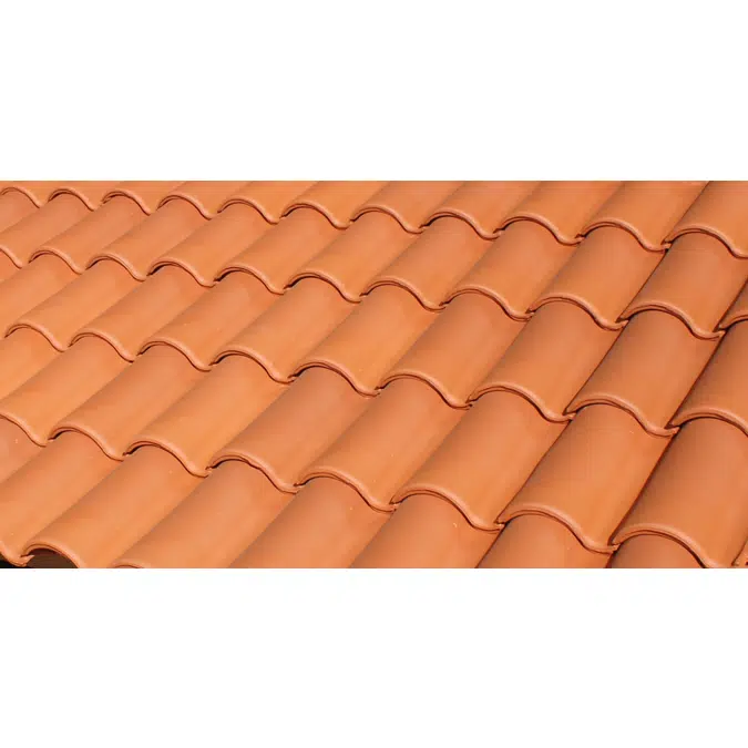 Large Mixed Roof Tile Red
