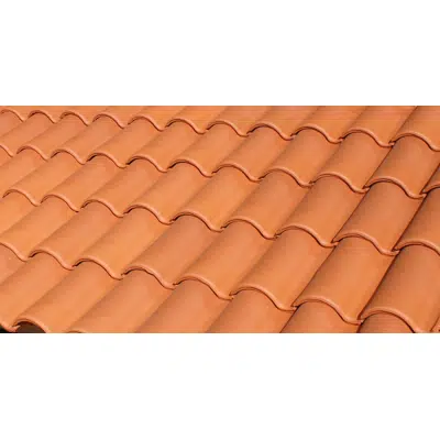 Image for Large Mixed Roof Tile Red
