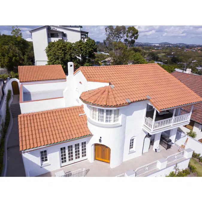 Large Mixed Roof Tile Red