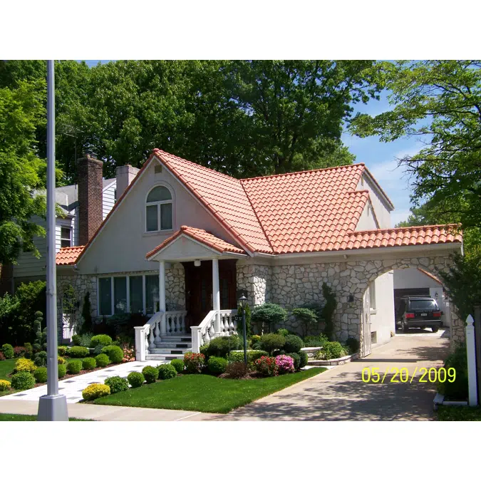 Large Mixed Roof Tile Red