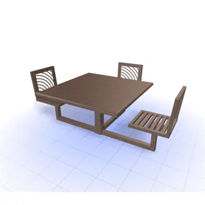 Image pour Jordan Creek Carousel 48inch Square Table