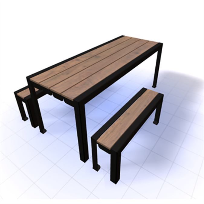 BIM objects Free download! Wynne Picnic Table 6ft BIMobject
