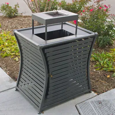 bilde for WestPort Horizontal Strap Trash Receptacles