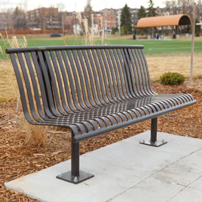 Cityview Vertical Strap Pedestal Benches