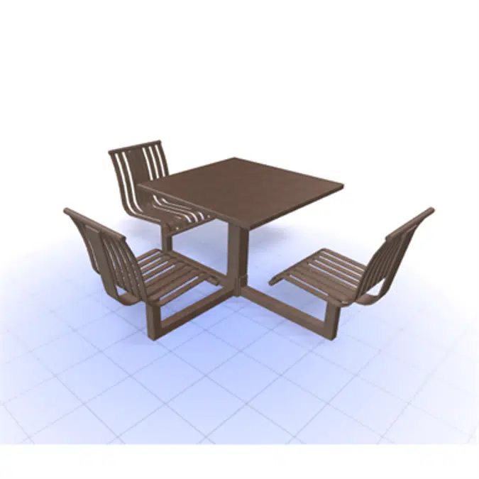 CityView Carousel 36inch Square Table
