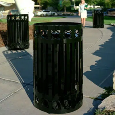 Image pour Halo Decorative Ring Trash Receptacles