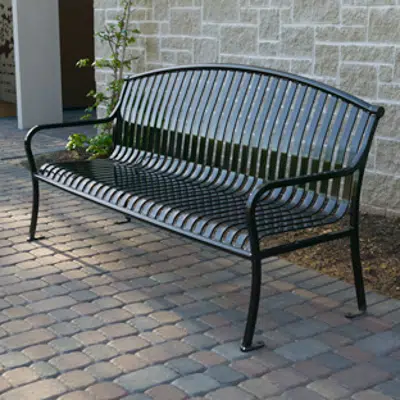 Image for CityView Vertical Strap Arch Backed Benches