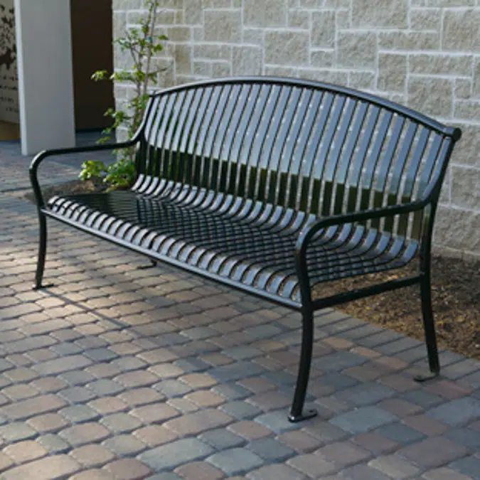 CityView Vertical Strap Arch Backed Benches