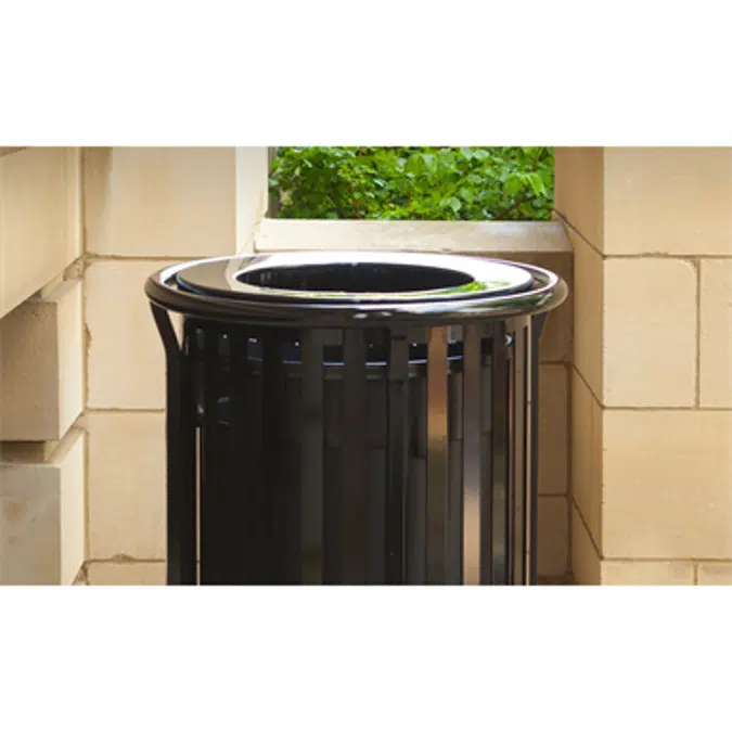 Newport Vertical Strap Trash Receptacles