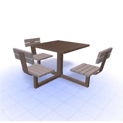 imagem para Avondale Carousel 36inch Solid Steel Square Table