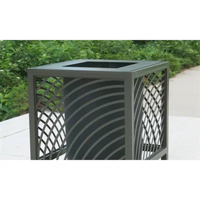kuva kohteelle JordanCreek Laser Cut/Steel Tubing Trash Receptacles