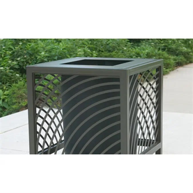 JordanCreek Laser Cut/Steel Tubing Trash Receptacles