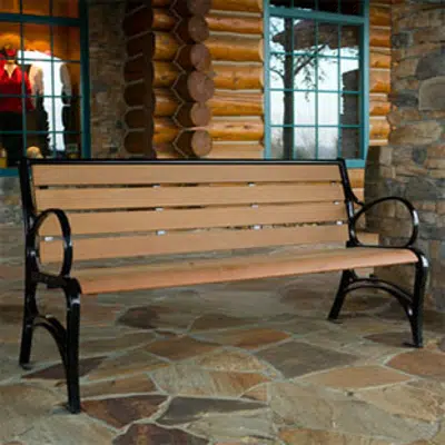 obraz dla Avondale Wood/Plastic Backed Benches