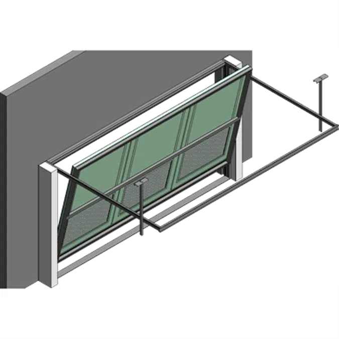 Porte basculante SAFIR S400 tôle lisses avec vantelles