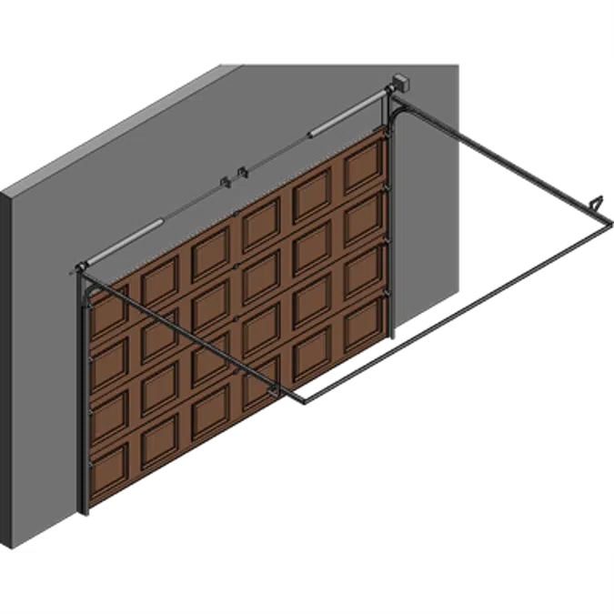 005 Porte sectionnelle ASTEC Serena avec cassettes en chene dore