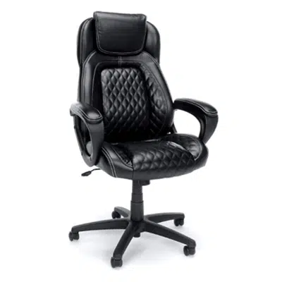 OFM ESS-6060 Essentials Collection Racing Style SofThread Leather High Back Office Chair için görüntü