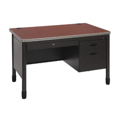 画像 OFM 66348 Core Collection Mesa Series Steel Teacher's Desk with Laminate Top, 3-Drawer Single Pedestal