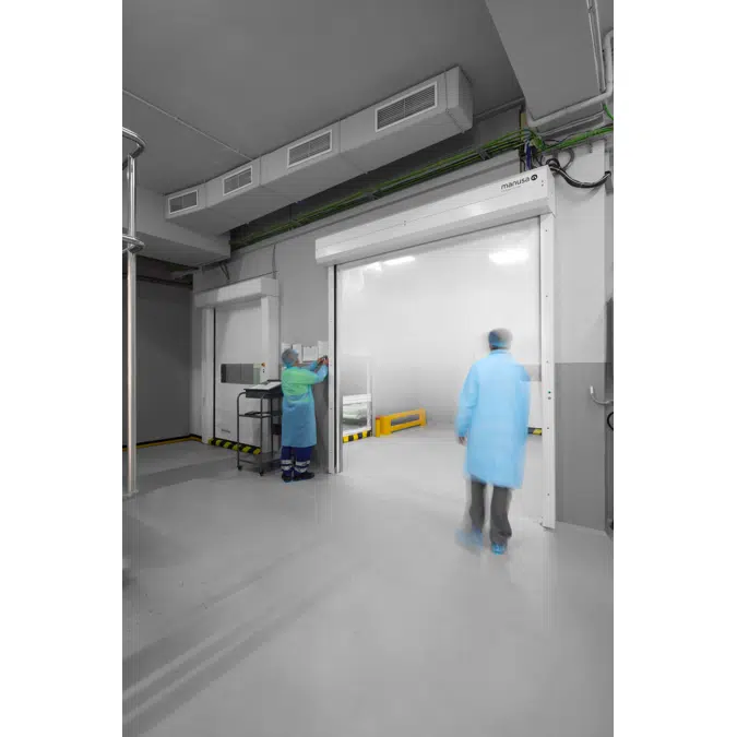 High-speed door for laboratories and clean rooms