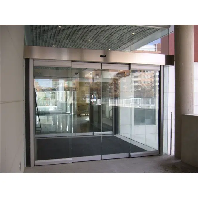 Panic Break-out automatic door, fully framed, Bi-parting 2 Leaves,  profile A44-S4