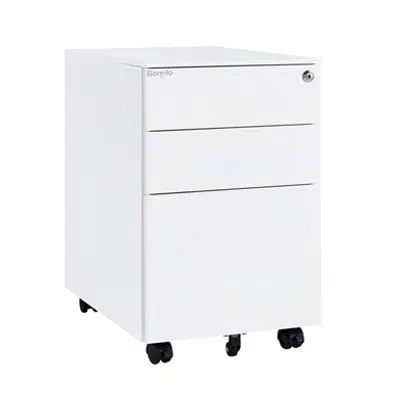 Image for Bonnlo 3 Drawer Metal Mobile File Cabinet, Steel