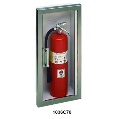 kép a termékről - JL Industries | Fire Extinguisher Cabinet Frameless Acrylic Door with Stainless Steel Trim | Panorama Series