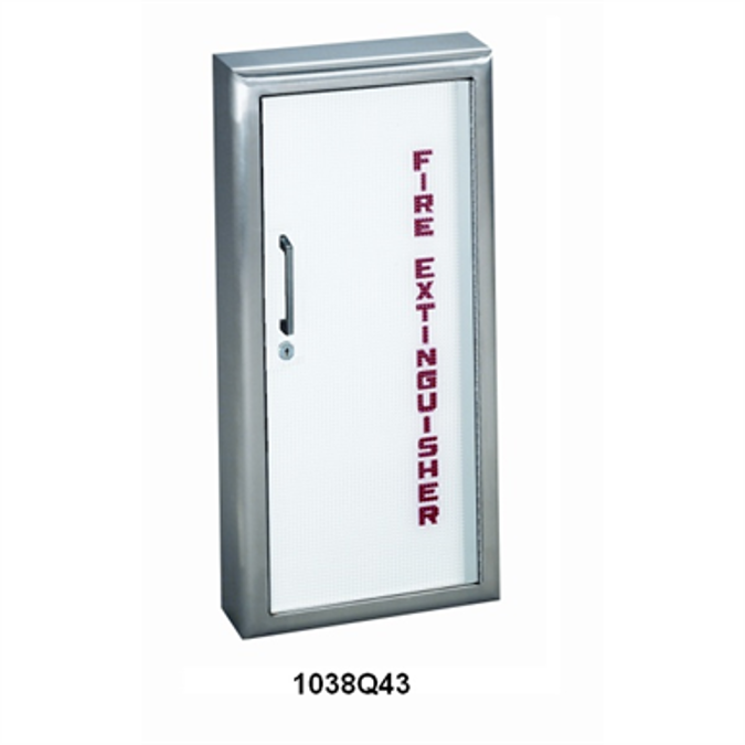 JL Industries | Fire Extinguisher Cabinet Frameless Acrylic Door with Stainless Steel Trim | Panorama Series