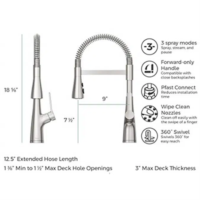 Pfister LG529-NECS Neera Commercial Kitchen Faucet