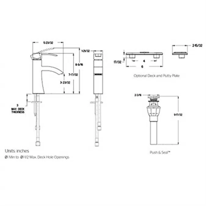 Pfister LF-042-BNCC Bernini Single Control Bathroom Faucet