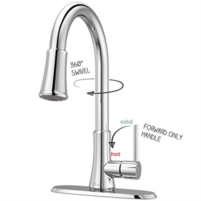 Pfister G529-PF1C Pfirst Series Single Handle Pull-Down Kitchen Faucet