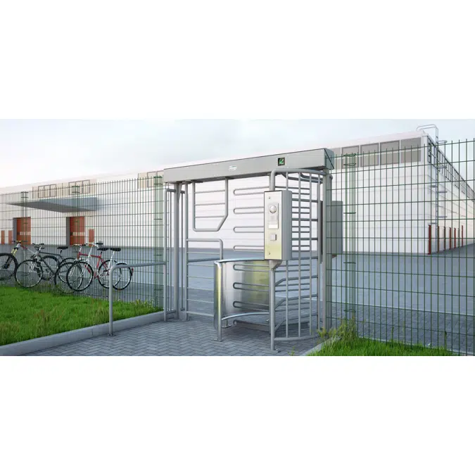 MPB Full height turnstile with bicycle gate