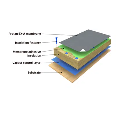 изображение для Protan adhered warm roof system on timber substrate