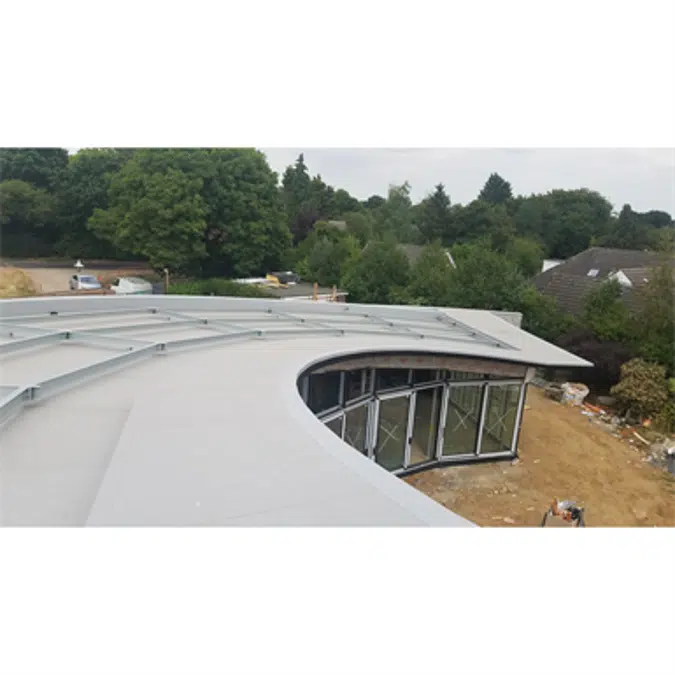 Protan adhered warm roof system on timber substrate