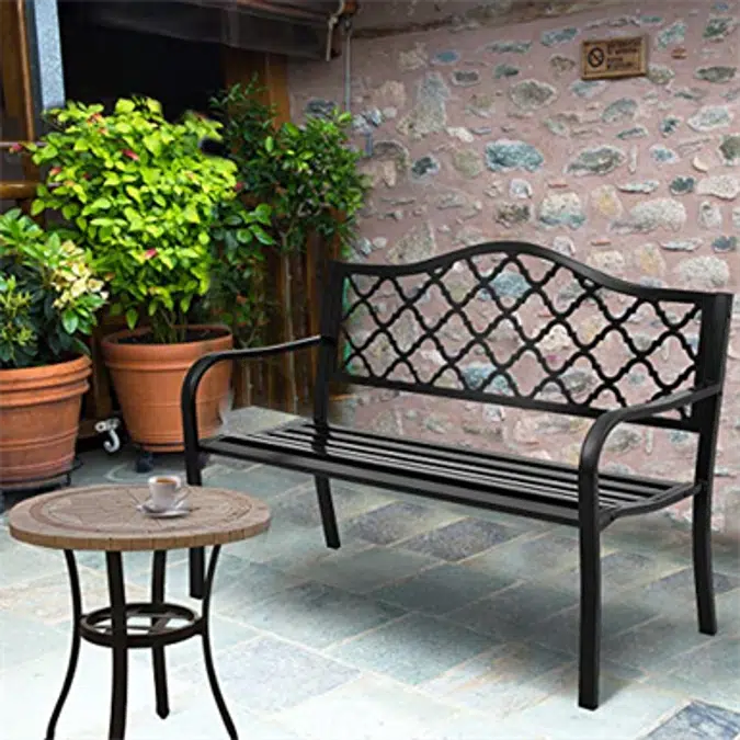 Giantex 50" Cast Iron Garden Bench