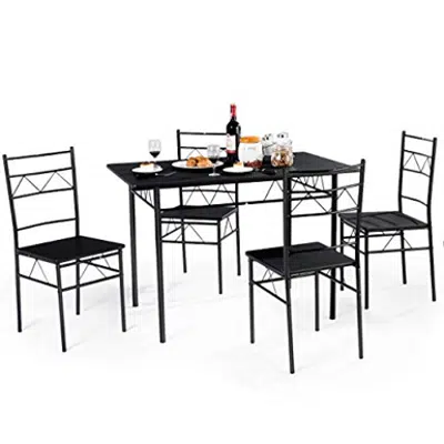 画像 Giantex Rectangular Dining Table Set