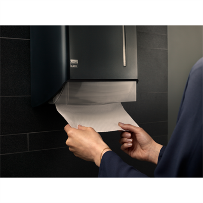 BIM objects - Free download! Satino Black hand towel dispenser | BIMobject