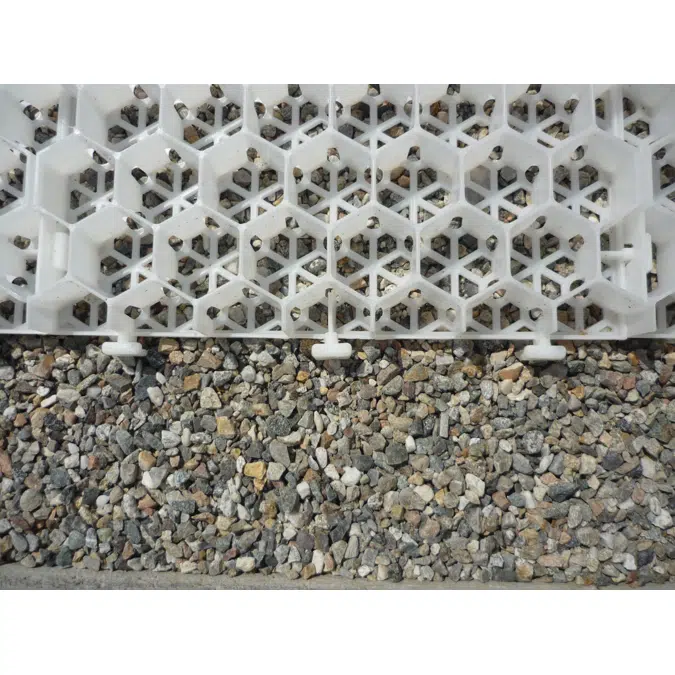 Stabilising grating for gravel